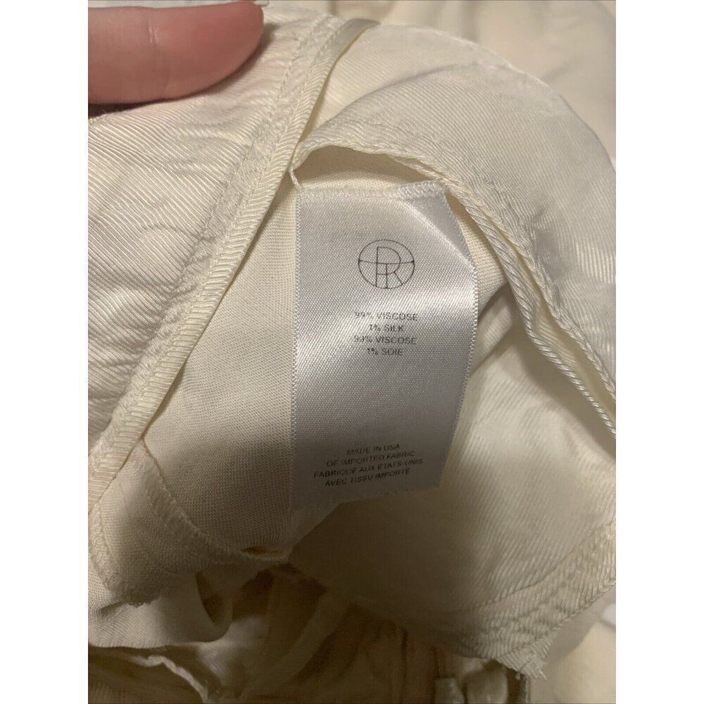 The Row Authentic Solid Ivory White Mid Rise Visc… - image 8